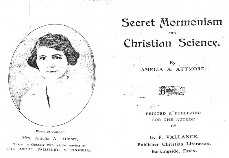 'Secret Mormonism & Christian Science' by Atmore