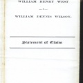 Wm West v Wilson #1 