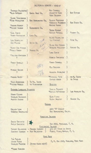 CA 1946-47 List 