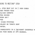 Recipe-Going to Meeting Stew     