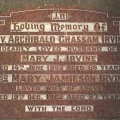 Archie Irvine and wife Mary Tombstone   