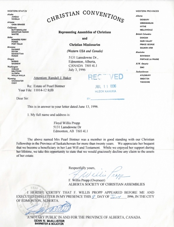 1996 Letterhead-Western US &amp; Canada  Propp Willisjpg