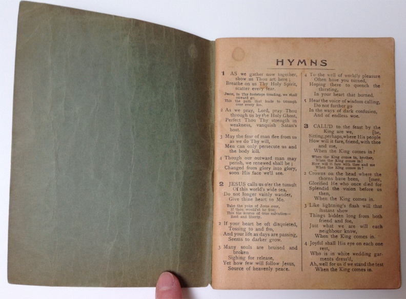 1914 Hymnbook 2