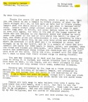 1937 Wm. Irvine Letter RE Masonry