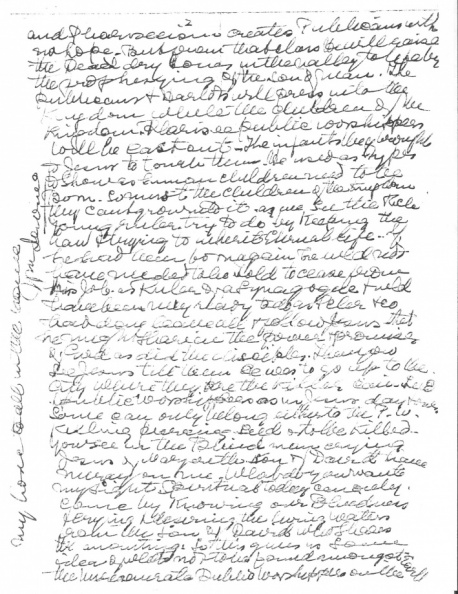 Irvine, William- Handwritten Letter page 2 