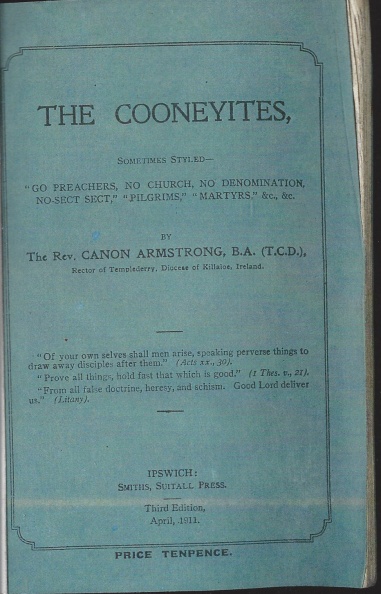 The Cooneyites or "Dippers" by Armstrong