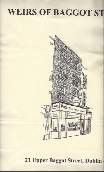 Front of shopping bag from Weirs Store at Baggott.jpg