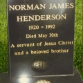 Henderson, Norman Tombstone