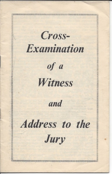 Cross-Exam by Alfred Magowan