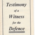 Testimony of a Witness