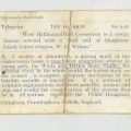Telegram July, 1911 by Wilson