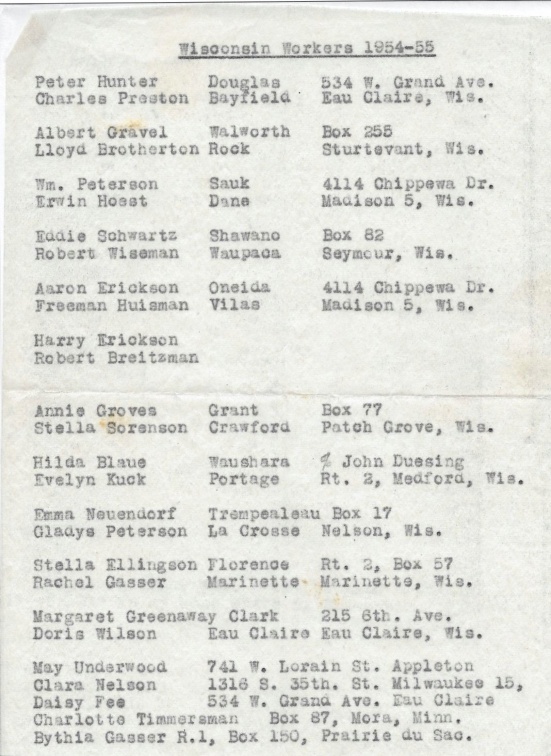 WI 1954-55 List 