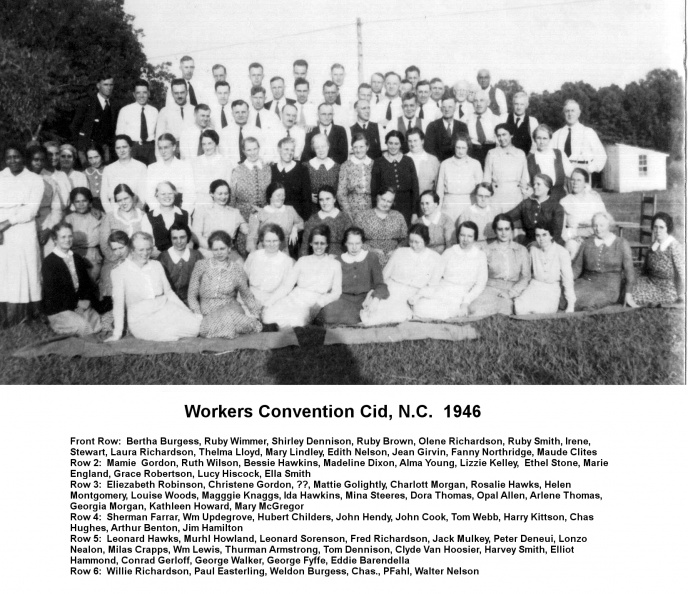 NC 1946 Cid Workers Convention