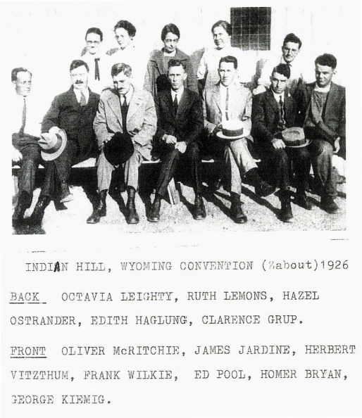 WY 1926 Indian Hill  Convention