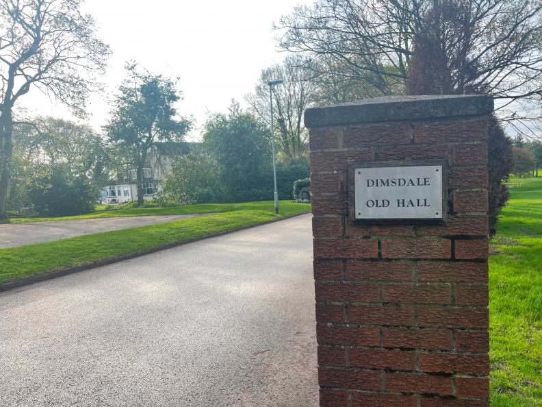 Dimsdale Old Hall sign