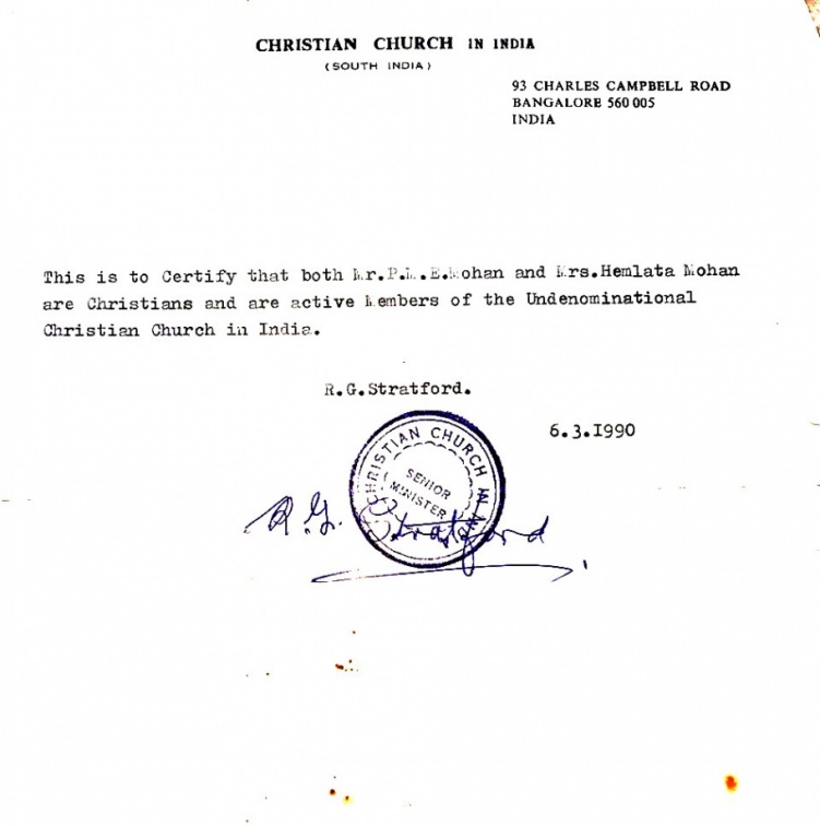1990 Christian Church in India