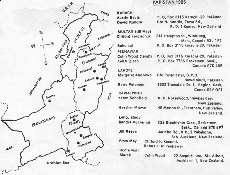 Pakistan - 1985 with map