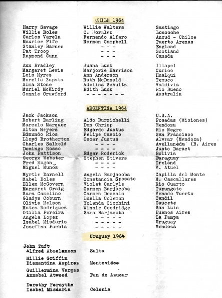 South America 1964-65