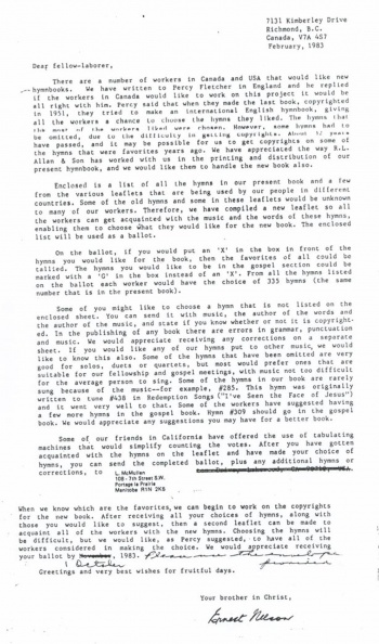 Hymn Letter- Garrett Nelson