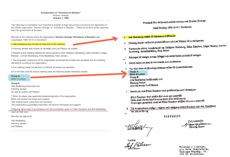 Sweden Incorporation 1 