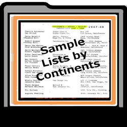 Workers Lists —  Samples from each Continent -18 photos