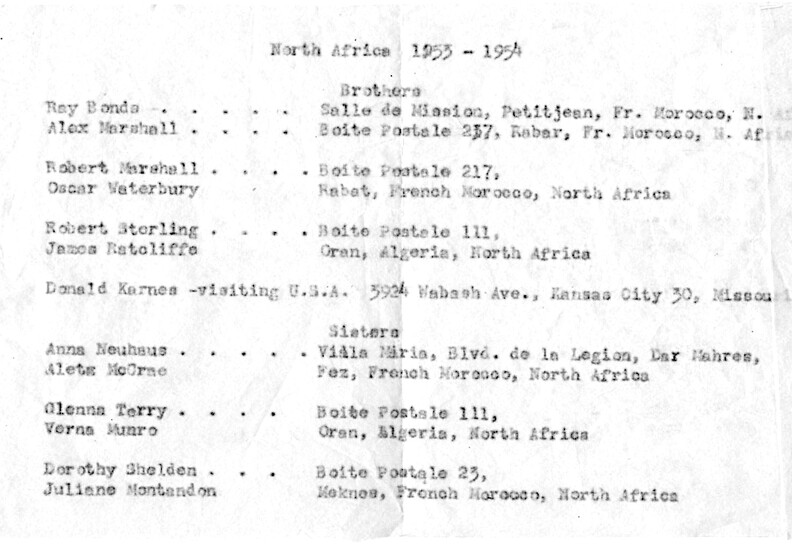 North Africa 1953-54