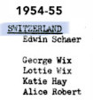 Switzerland 1954-55 Workers from Western USA and Western Canada